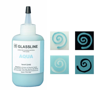 Glassline Paint Pen - Aqua - Click Image to Close